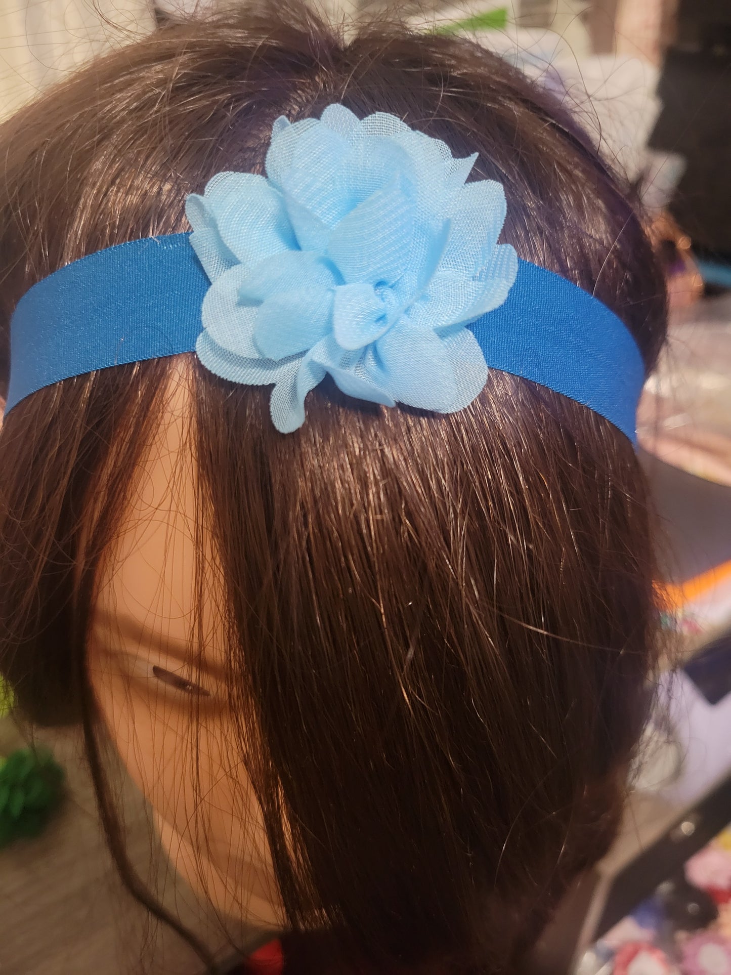 Blue stretch headband