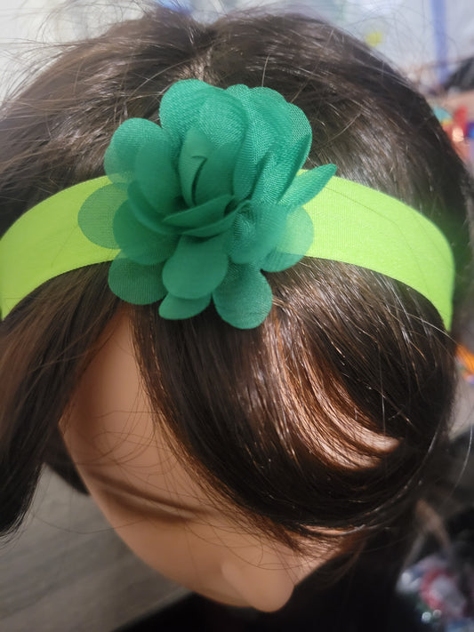 Green stretch headband