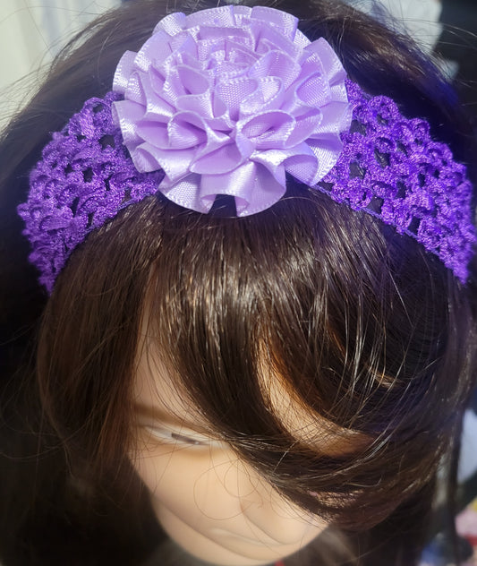 Purple stretch headband