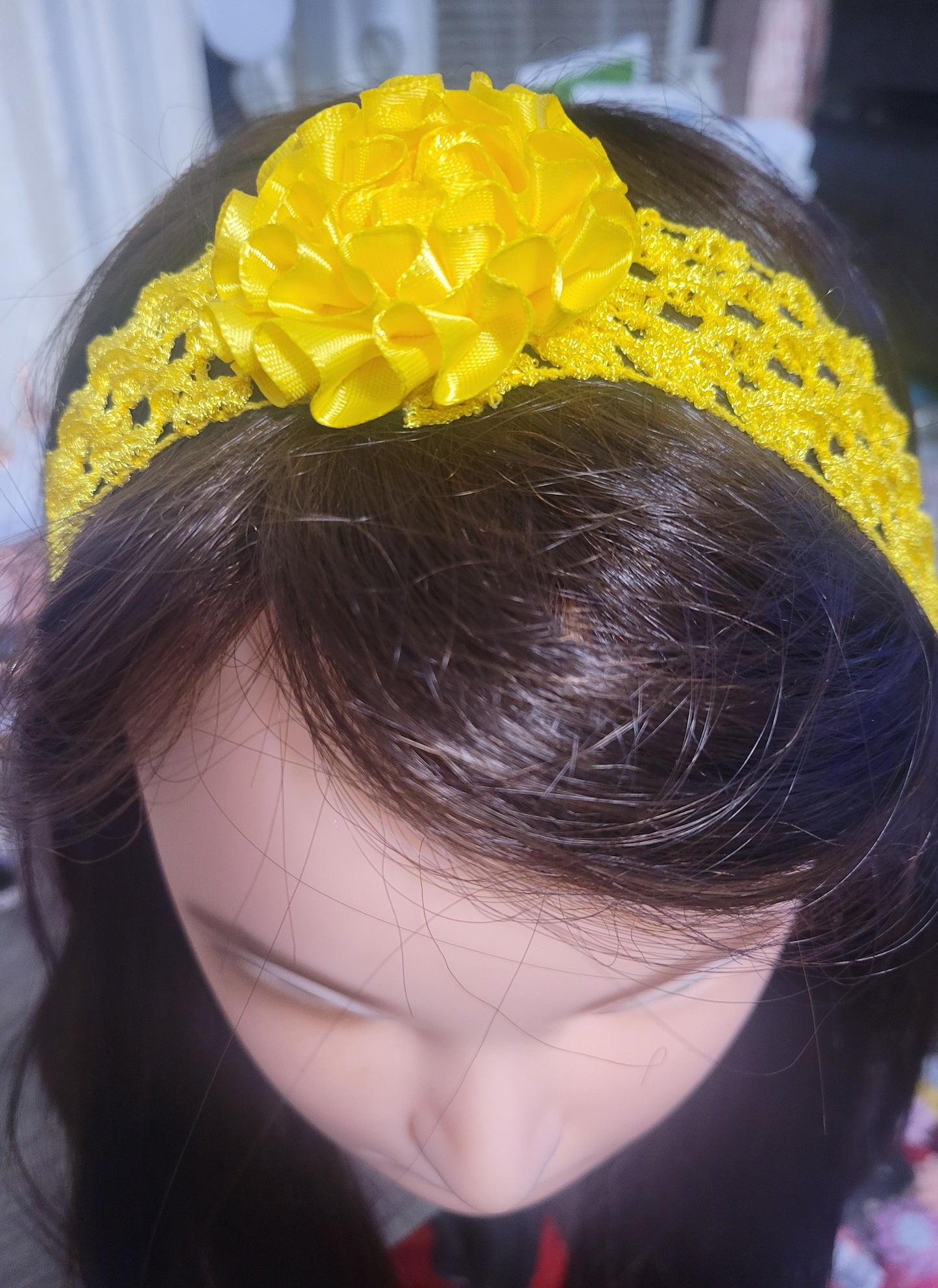 Yellow stretch headband